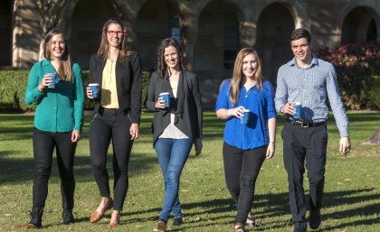 From left: Shona Wood, Emy Huntsman, Dominique Fraser, Mikaya Ivanov, Declan Scott.